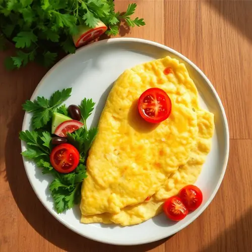 Omelete com acompanhamentos